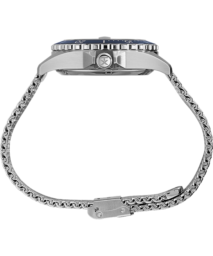 Navi XL Automatic 41mm Stainless Steel Mesh Band Watch Stainless-Steel/Blue large