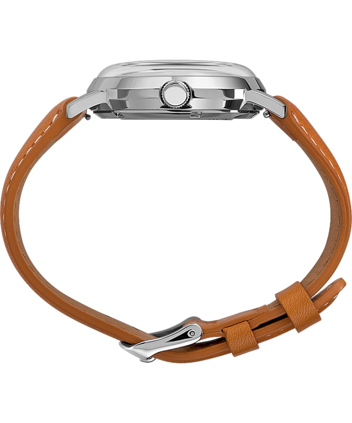 Marlin® Automatic 40mm Leather Strap Watch Brown/Blue large