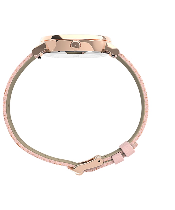 Fairfield Floral 37mm Leather Strap Watch Rose-Gold-Tone/Pink/Cream large
