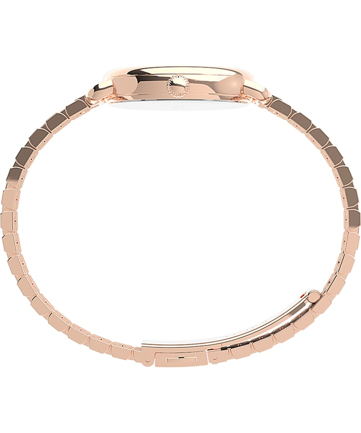 Timex Standard Demi 30mm Stainless Steel Bracelet Watch Rose-Gold-Tone/White large