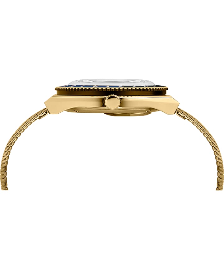 Q Timex Reissue 38mm Stainless Steel Bracelet Watch Gold-Tone/Blue/Black large