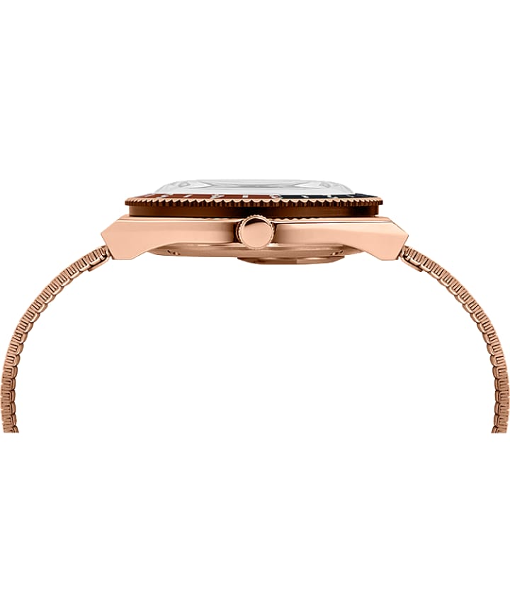 Q Timex Reissue 38mm Stainless Steel Bracelet Watch Rose-Gold-Tone/Black large
