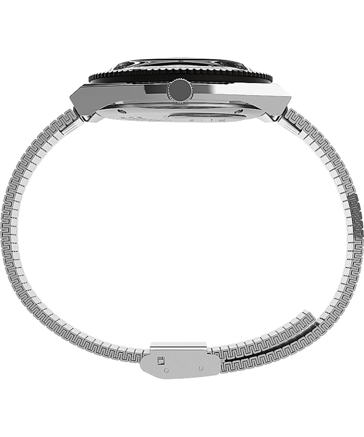 Q Timex Reissue 38mm Stainless Steel Bracelet Watch Stainless-Steel/Stainless-Steel/Black large