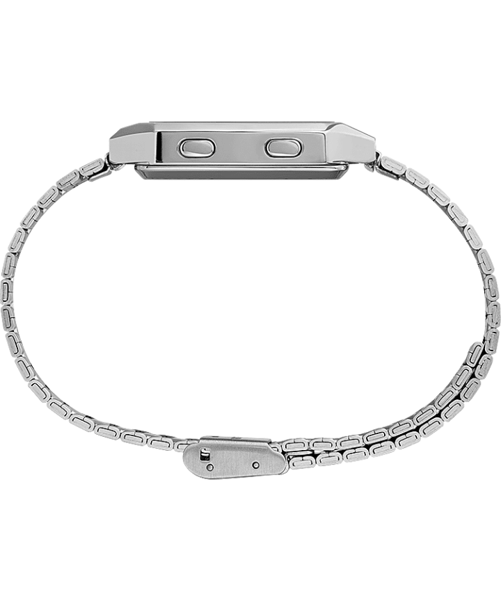 Q Timex Reissue Digital LCA 32.5mm Stainless Steel Bracelet Watch Stainless-Steel large