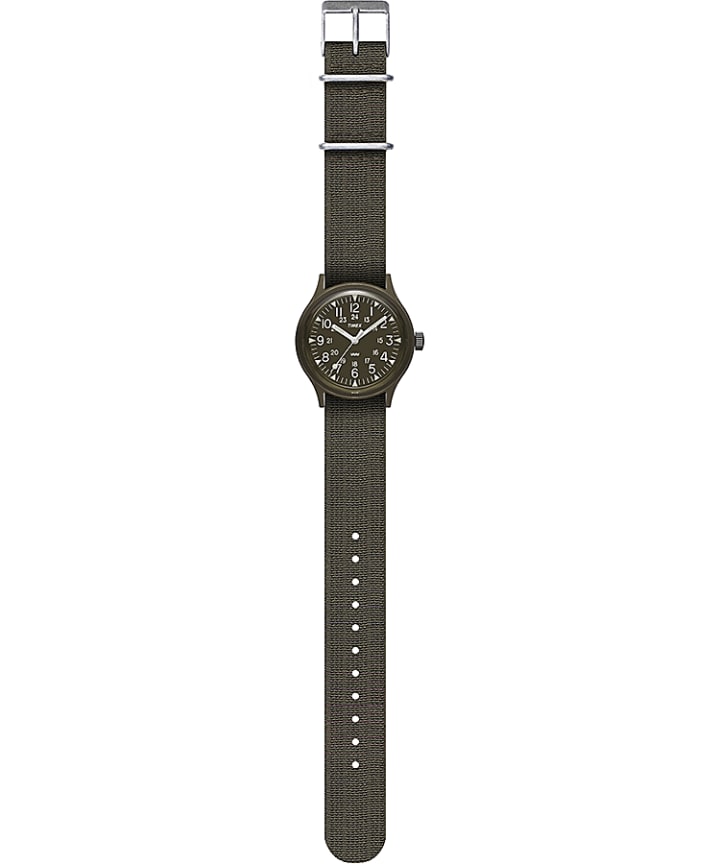 MK1 36mm Fabric Strap Watch Black/Green large