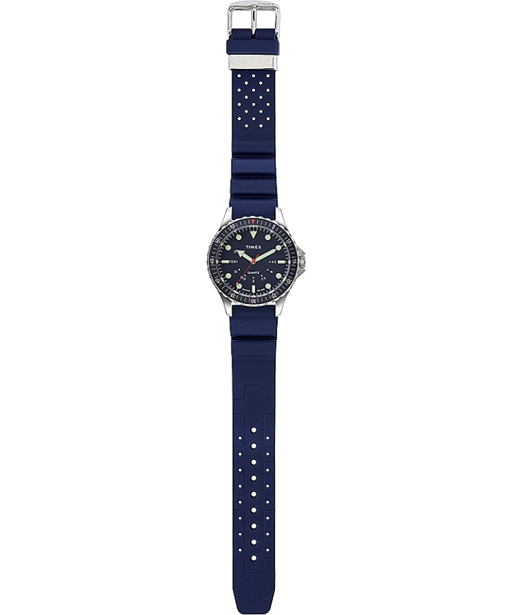 Navi Depth 38mm Silicone Strap Watch Blue/Blue large