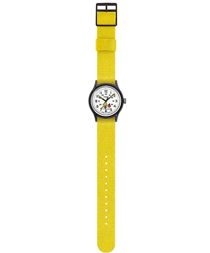 MK1 x Peanuts Featuring Woodstock 36mm Fabric Strap Watch Box Set Black/White large