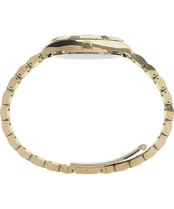 Waterbury Legacy Boyfriend Malibu 36mm Stainless Steel Bracelet Watch Gold-Tone/Blue large