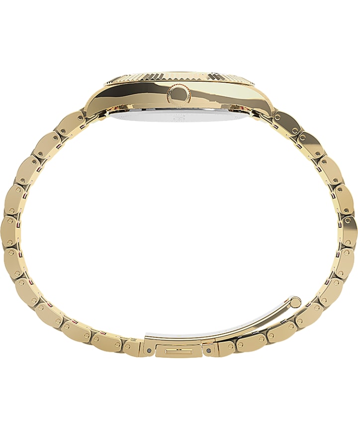 Waterbury Legacy Boyfriend Malibu 36mm Stainless Steel Bracelet Watch Gold-Tone/Orange large