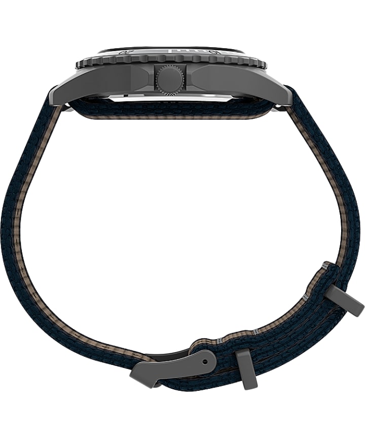Navi XL 41mm Fabric Strap Watch Gunmetal/Blue large