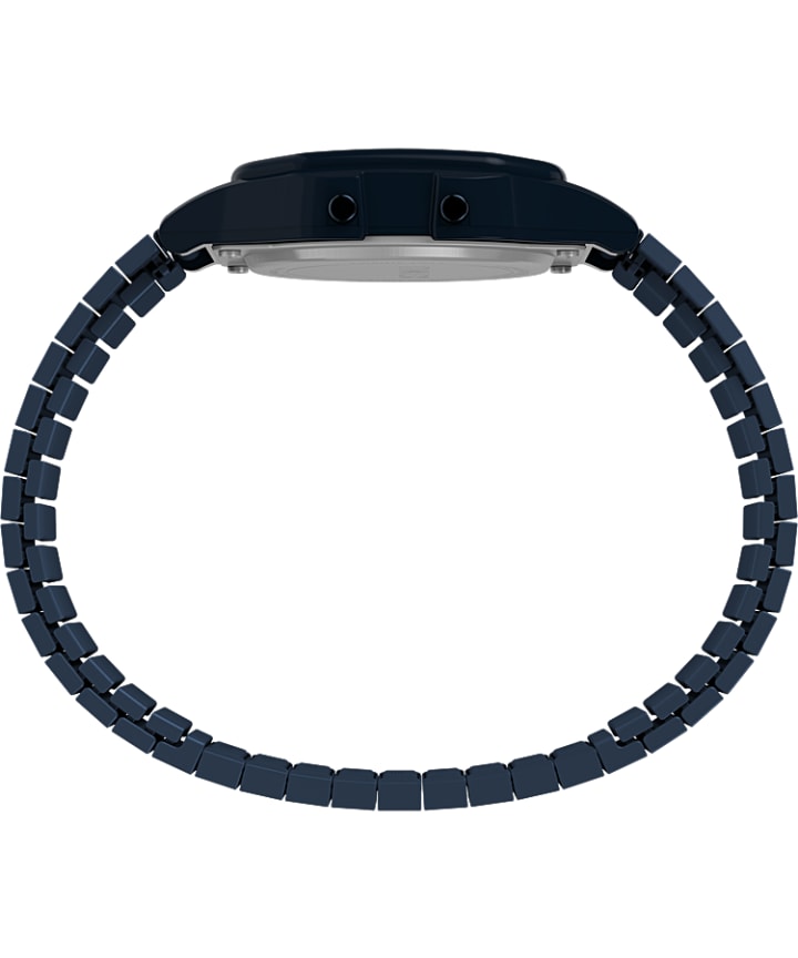Timex T80 34mm Stainless Steel Expansion Band Watch Blue-Tone large