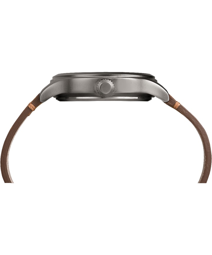 Expedition Scout 43mm Leather Strap Watch Gray/Tan/Natural large