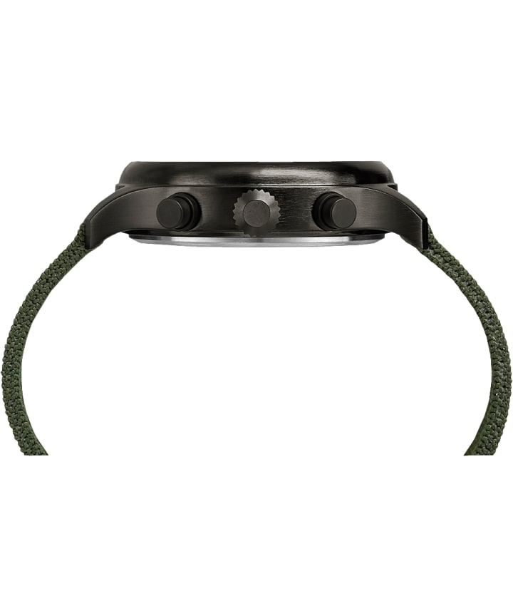 Expedition Field Chronograph 43mm Fabric Strap Watch Black/Green large