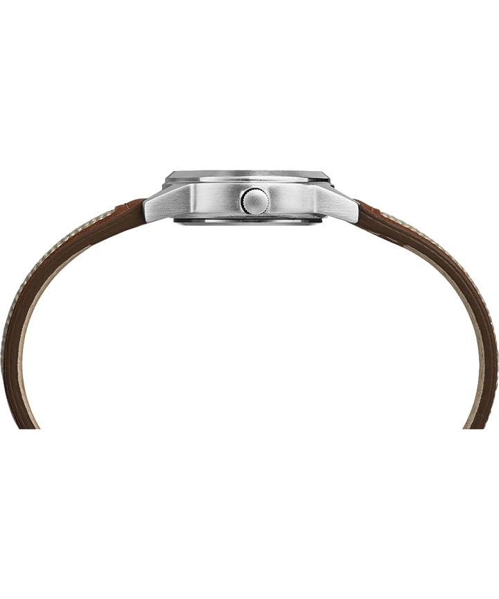 Expedition Field Mini 26mm Leather Strap Watch Chrome/Tan/Natural large