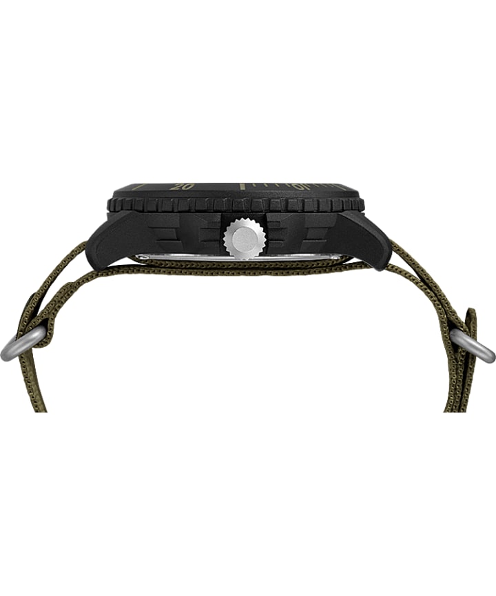 Expedition Gallatin Solar 44mm Fabric Strap Watch Black/Green large
