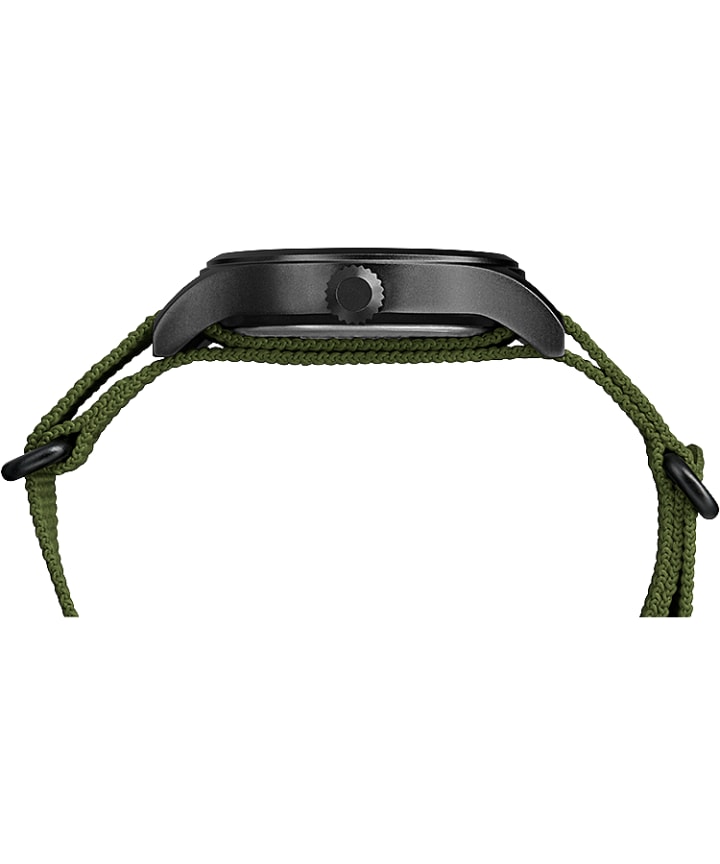 Expedition Scout 40mm Fabric Slip-Thru Strap Watch Black/Green/Natural large