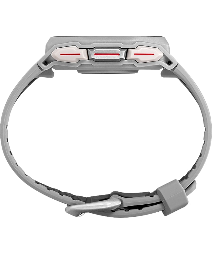 TIMEX® IRONMAN® R300 GPS 41mm Silicone Strap Watch Silver-Tone large