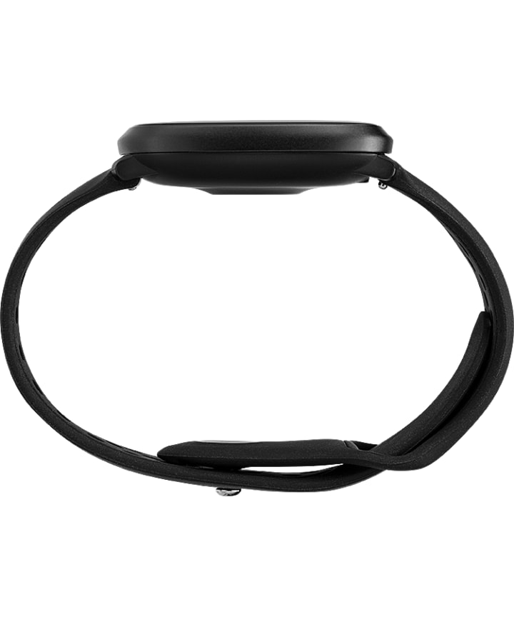 iConnect® by Timex Premium Active 36mm Silicone Strap Smartwatch Black large