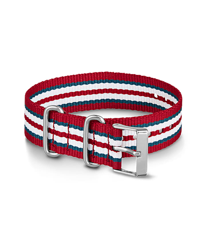 20mm Fabric Slip-Thru Single Layer Strap Red large
