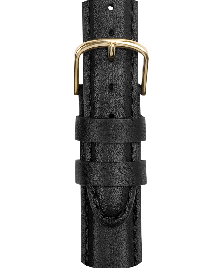 Grand bracelet en cuir noir 18 mm