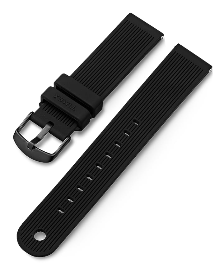 20mm Quick Release Silicone Strap Black large