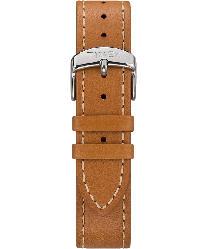 Tan Two-Piece Stitched Leather Strap Tan large