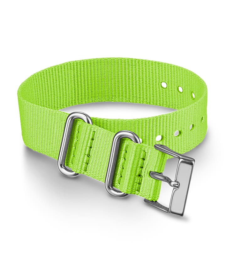 16mm Fabric Slip-Thru Single Layer Strap Green large