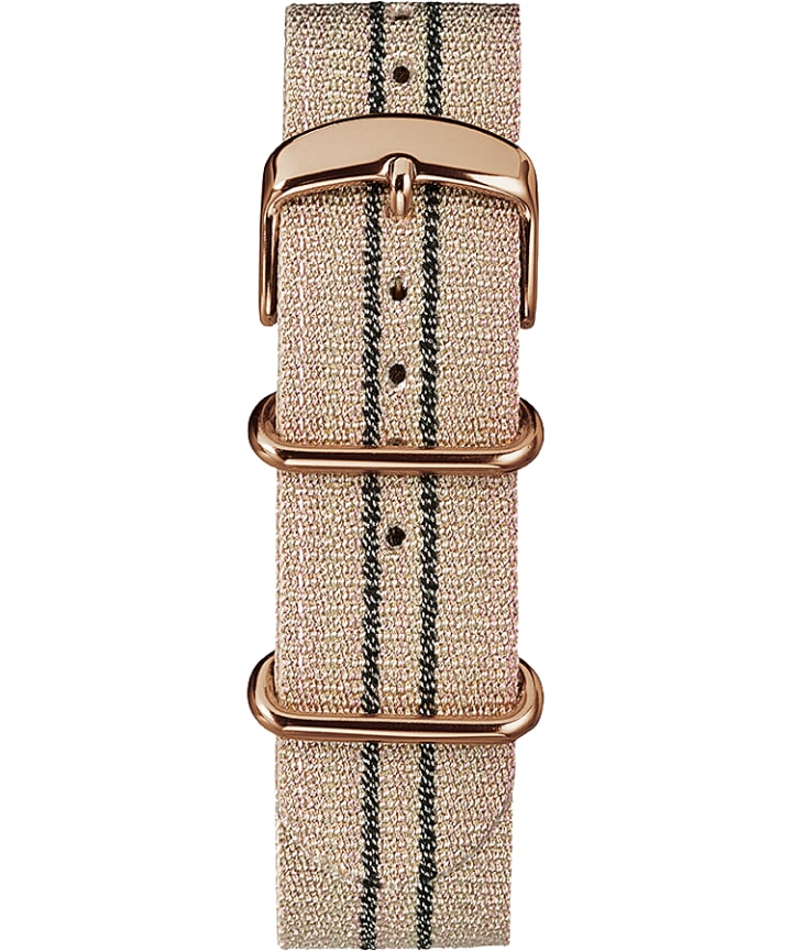 20mm Metallic Stripe Woven Fabric Slip-Thru Strap Pink large