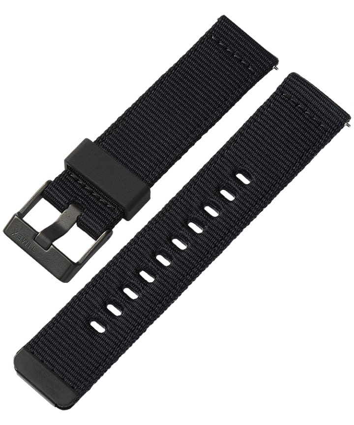 22mm Quick-Release Fabric Strap Black large