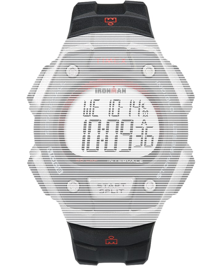 Replacement 18mm Black Resin Strap for Ironman® Classic 50 Full-Size Black large