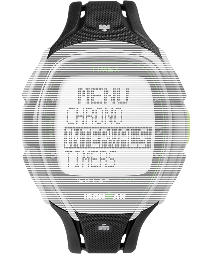 Replacement 20mm Resin Strap for Ironman® 150-Lap Sleek Full Size Black large
