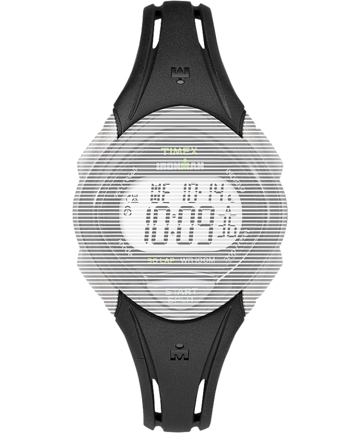 Replacement 16mm Resin Strap for Ironman® Sleek 30 Mid Size Black large