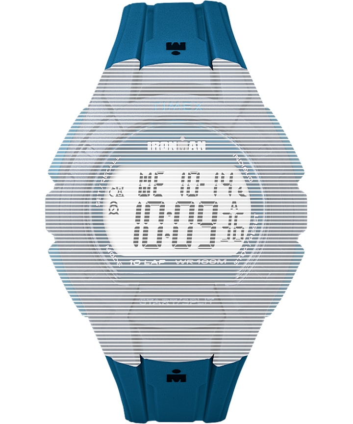 Replacement 18mm Resin Strap for Ironman® Essential 10 Full-Size Blue large