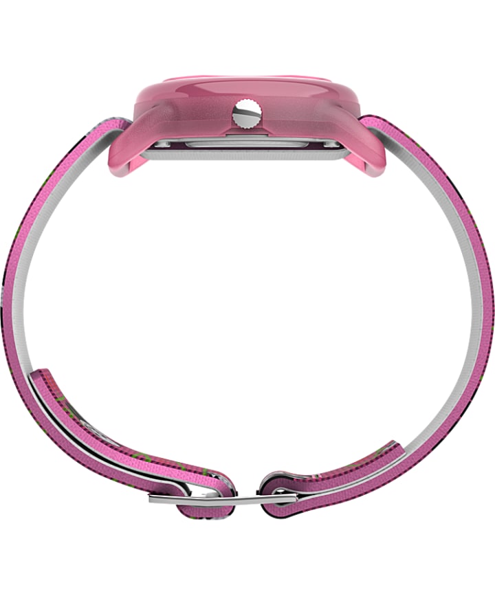 TIMEX TIME MACHINES® 29mm Pink Panda Elastic Fabric Kids Watch Pink/Blue large