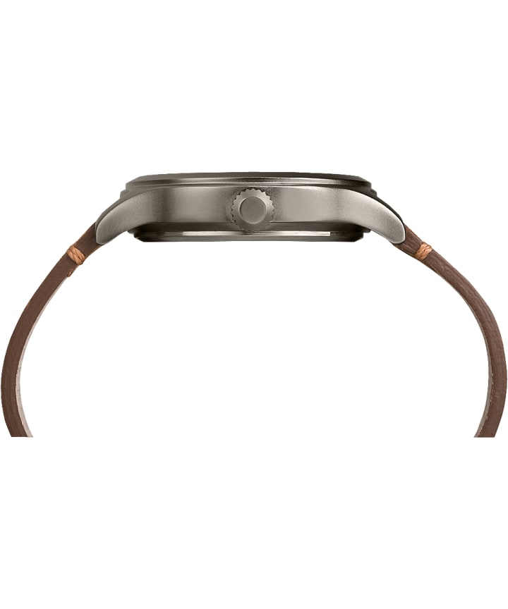 Expedition Scout 40mm Leather Strap Watch Gray/Tan/Natural large