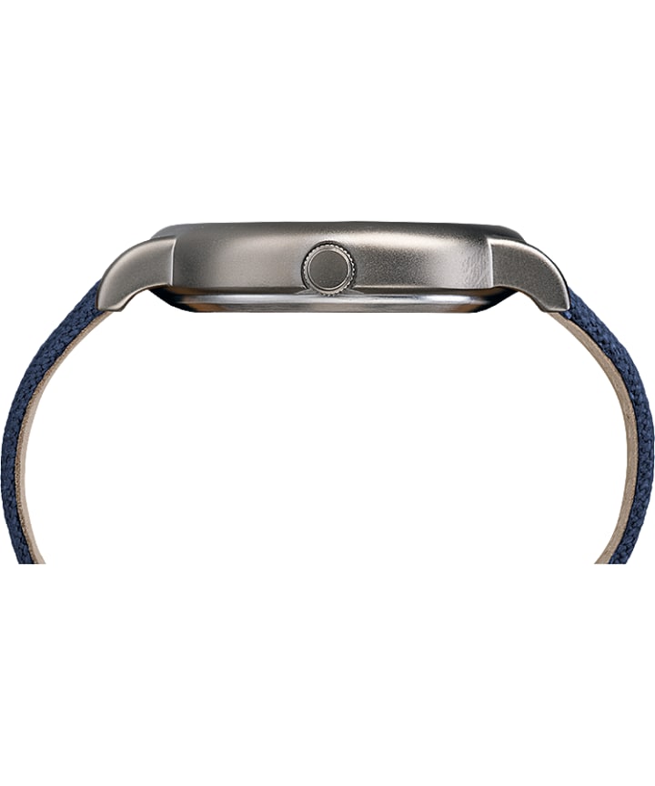 Weekender 3-hand 40mm Fabric Strap Watch Titanium/Blue large