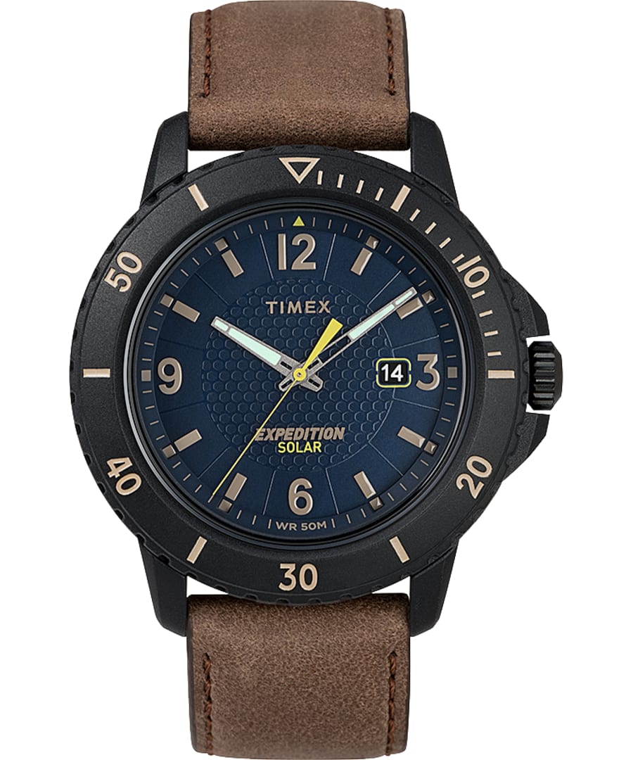 Expedition Gallatin Solar 44mm Leather Strap Watch - Timex US