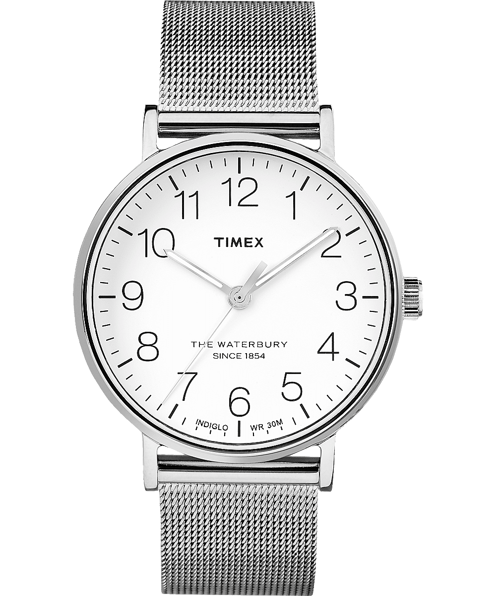 timex waterbury stainless steel