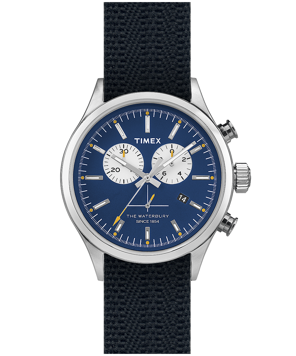 Waterbury Chronograph 42mm Grosgrain Strap Watch - Timex