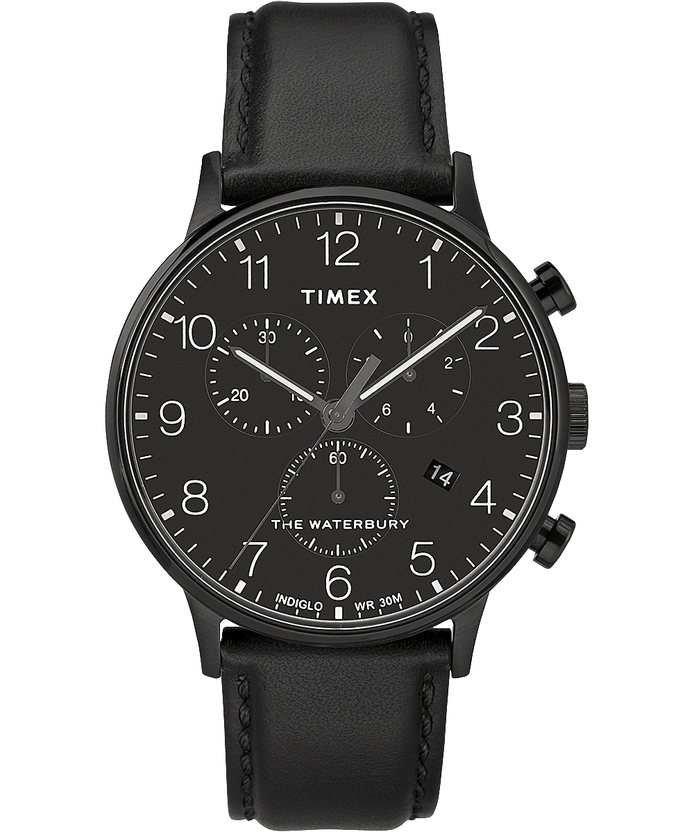 Waterbury 40mm Classic Chrono Leather Strap Watch | Timex
