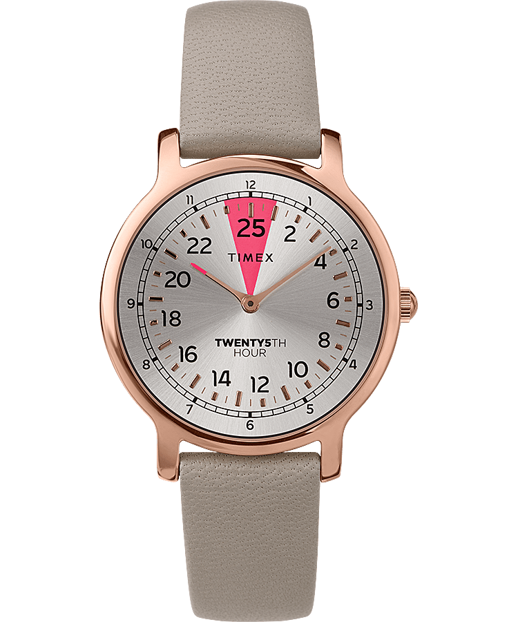 25th Hour 34mm Leather Strap Watch - Timex EU