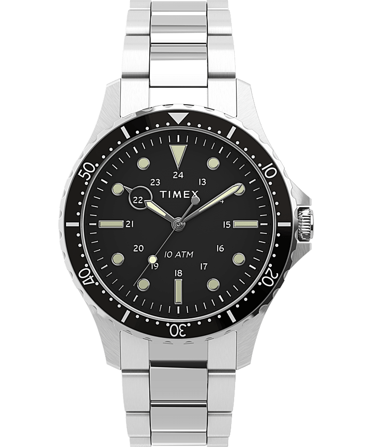 Navi XL 41mm Stainless Steel Bracelet Watch - Timex US