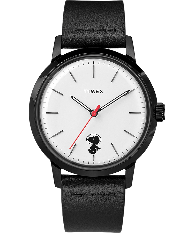 Timex x Snoopy Space Traveler Marlin Automatic 40mm Leather Strap Watch -  Timex US