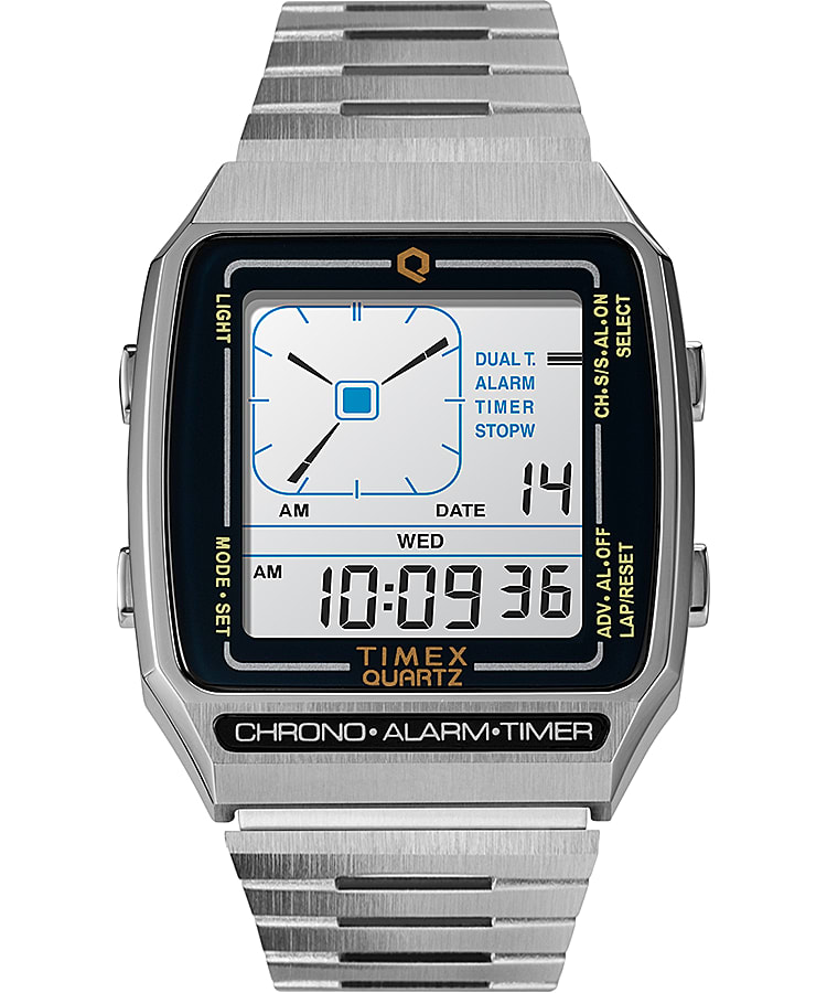 Q Timex Reissue Digital LCA  Stainless Steel Bracelet Watch - Timex UK