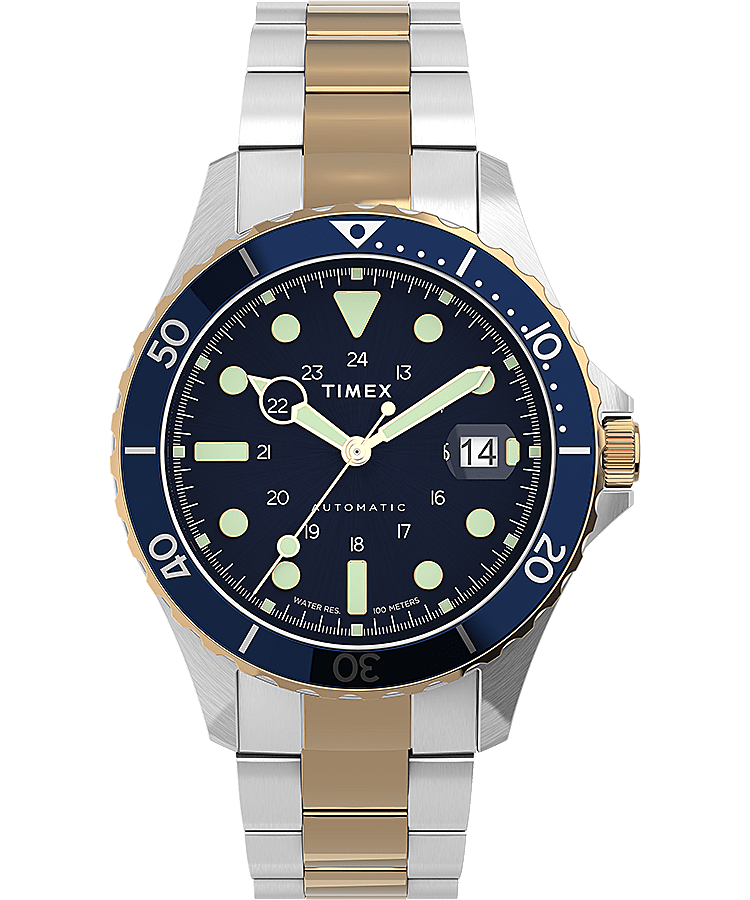 Navi XL Automatic 41mm Stainless Steel Bracelet Watch - Timex UK