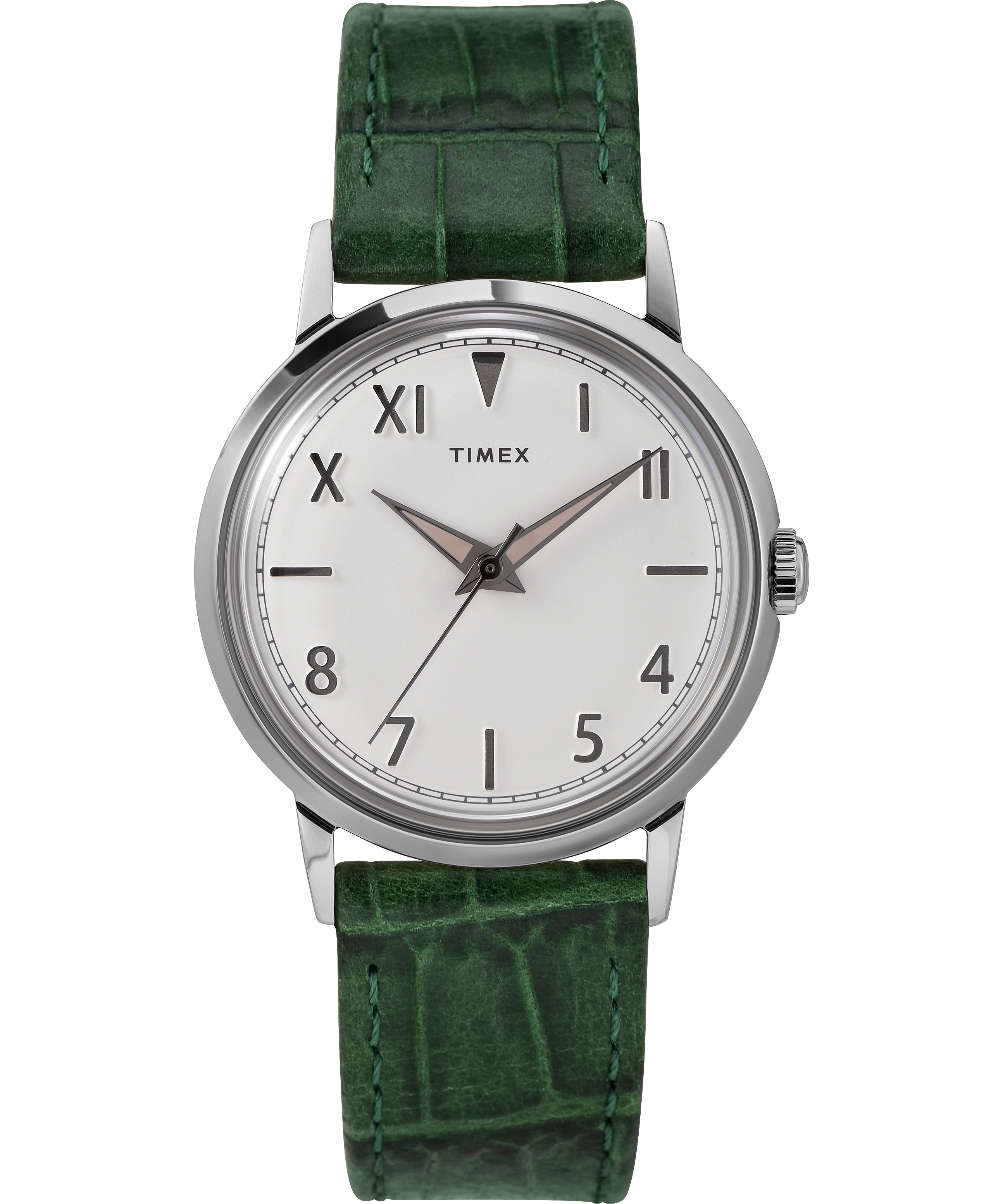 Marlin Hand Wound California Dial 34mm Leather Strap Watch - Timex US