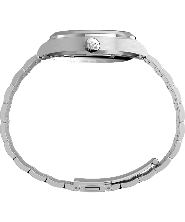 Waterbury Traditional Day/Date 39mm Stainless Steel Bracelet Watch ...