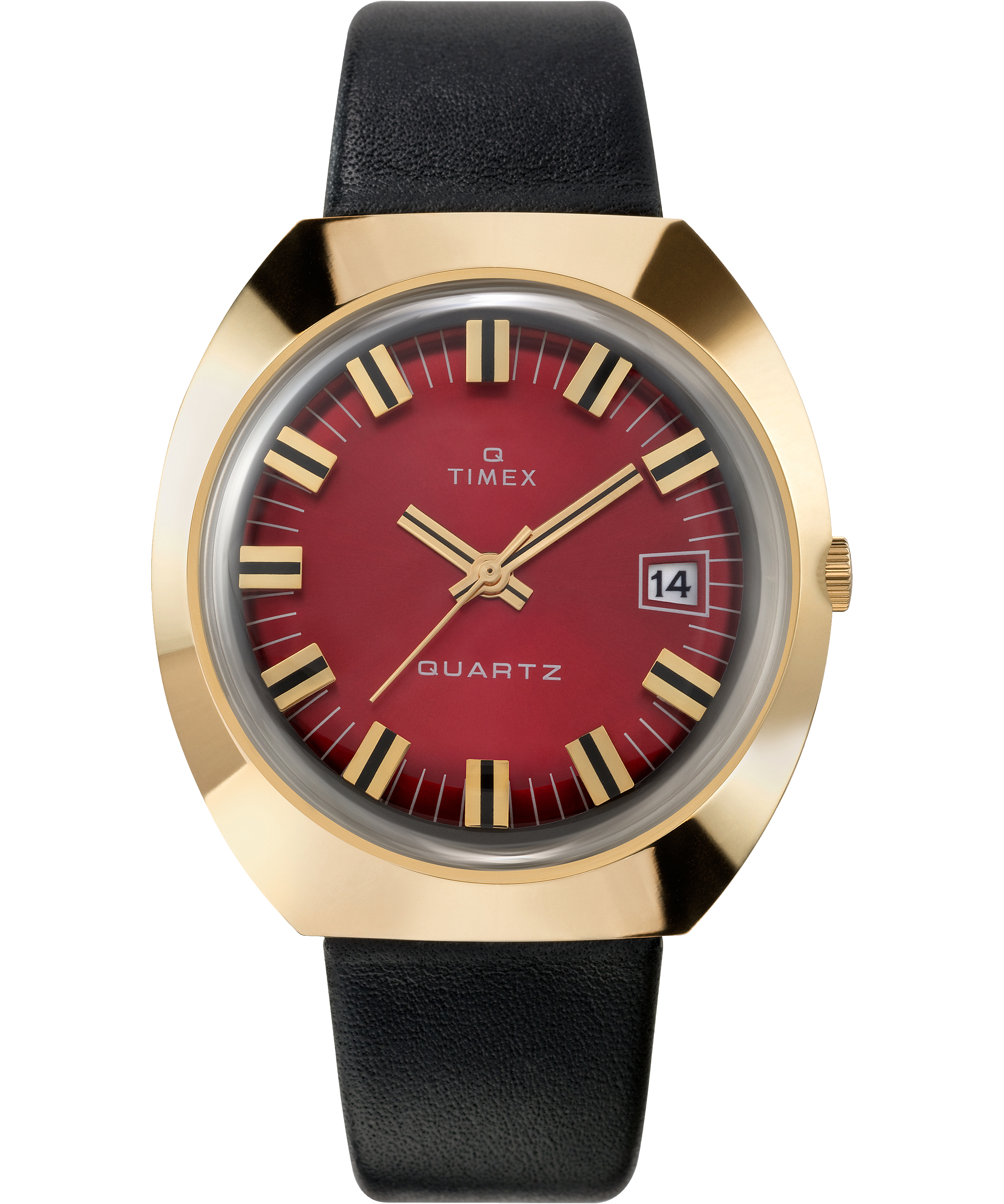 Q Timex 1972 Reissue 43mm Leather Strap Watch - Timex CA