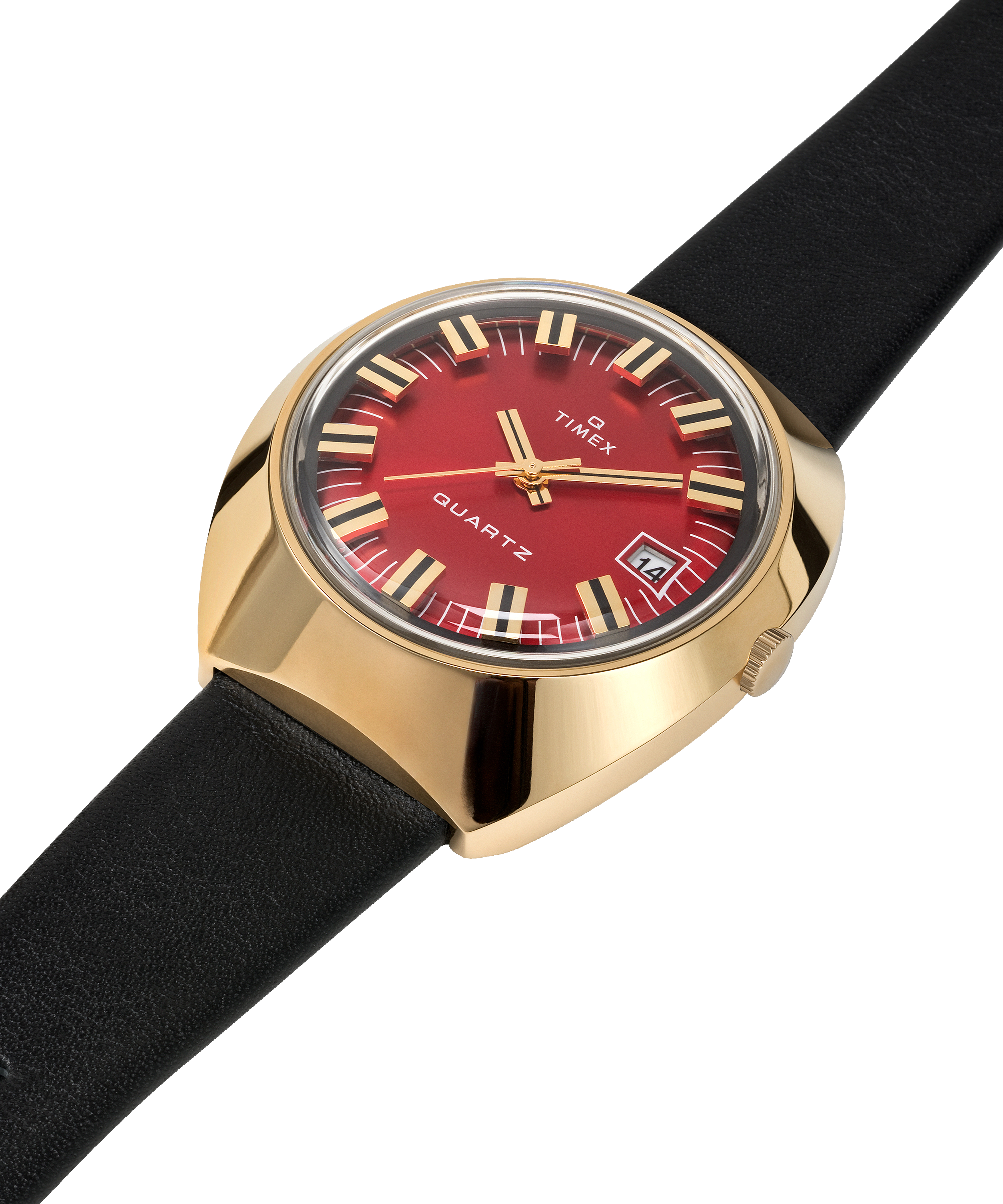 Q Timex 1972 Reissue 43mm Leather Strap Watch - Timex US