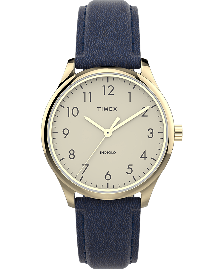 Modern Easy Reader 32mm Leather Strap Watch - Timex US